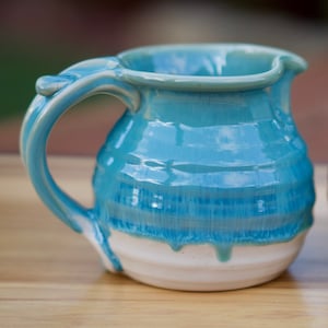 Pottery Creamer/Small Pitcher in Turquoise