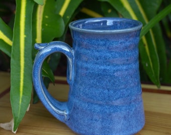 Pottery Mug in Deep Blue  10 ounce**READY TO SHIP