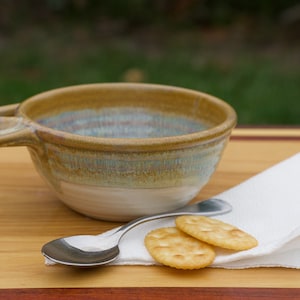 Pottery Soup Mug in Rainbow Brown