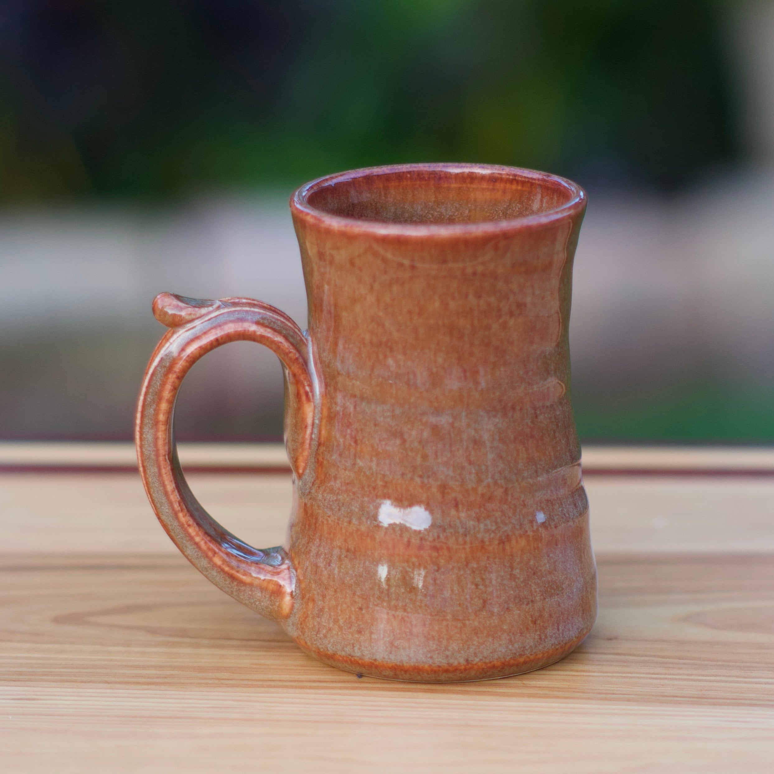 Pottery Coffee Mug in White wheelthrown 10-12 ounces**READY TO SHIP