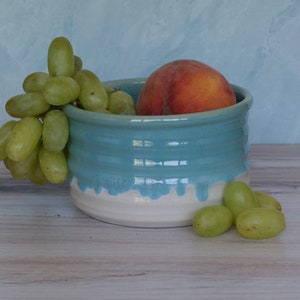 Pottery Bowl in Turquoise Glaze Stoneware