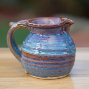Pottery Creamer/ Small pitcher in Opal glaze