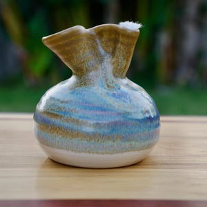 Pottery Oil Candle in Rainbow Brown Glaze