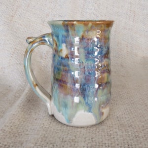 Pottery  Coffee Mug in Tri-Color Glaze  Stoneware 16 oz large**READY TO SHIP