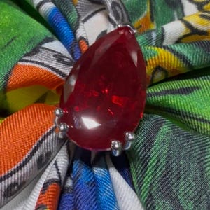 16 CARAT, brilliant cut RUBY ring, exceptional clarity, lab created RING