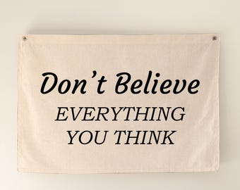 Custom Text Canvas Banner, Personalized Quote Wall Decor
