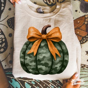Camo Pumpkin PNG, Pumpkin Bow PNG, Coquette Pumpkin PNG, Fall Pumpkin Png, Trendy Thanksgiving Design, Pumpkin Camo Png, Pumpkin Season Png.