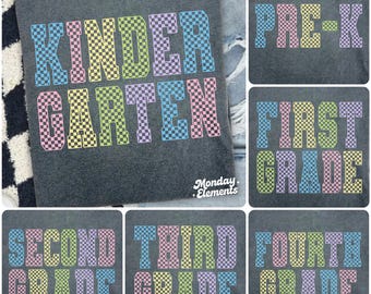 Retro Back to School PNG Bundle, Back to School Shirt, First Day of School, Retro Teacher Shirts,  Kindergarten Teacher, Pre-K to 4th Grade.
