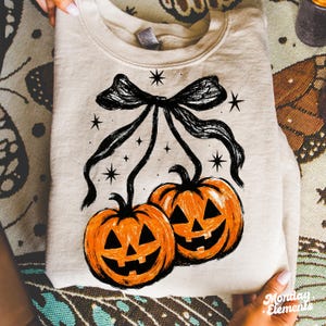 Cherries Pumpkin PNG, Halloween Pumpkin PNG, Pumpkin Cherries PNG, Retro Pumpkin Shirt Png, Coquette Pumpkin Png, Pumpkin Bow Png.