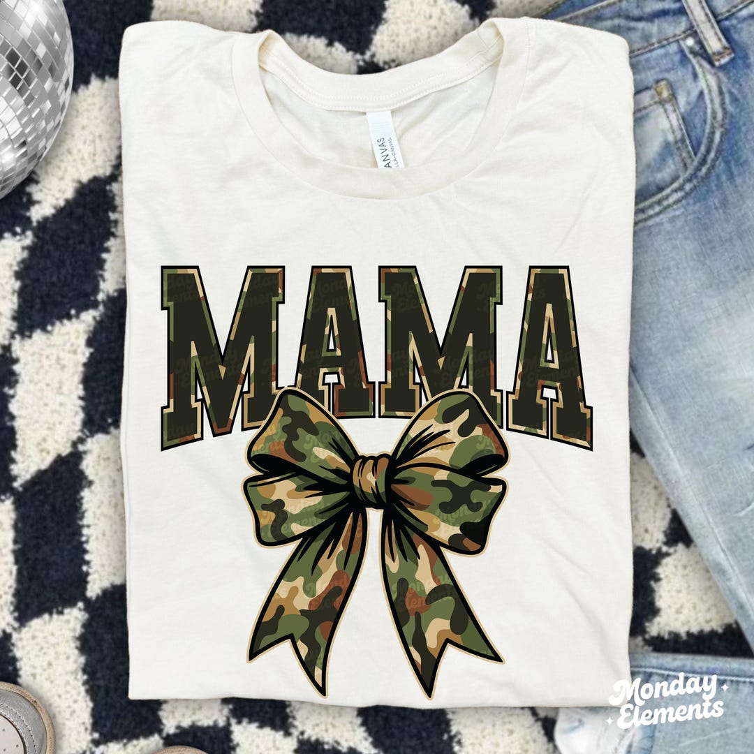 Mama Camo Coquette Bow PNG, Mama Camo PNG, Camouflage Mama PNG ...