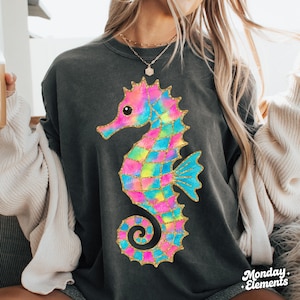 Summer Seahorse PNG, Retro Summer Coquette PNG, Preppy Summer Vibes PNG, Coastal Png, Girly Summer Png, Summer Tshirt Design Png.
