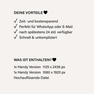 May include: A digital information graphic with black text on a light background. The text lists benefits including time and cost savings, compatibility with messaging apps, 24-hour delivery, and simplicity. It also specifies two mobile file versions.