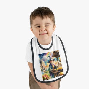 Magical Wizard Baby Bib, Cute Baby Feeding Bib, Fantasy Theme Gift, Baby Shower Gifts, Unique Kids Accessories, Halloween Baby Wear