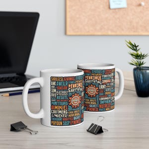 Keramische koffiemok, inspirerend cadeau, unieke koffiemokken, leuke kantoormok
