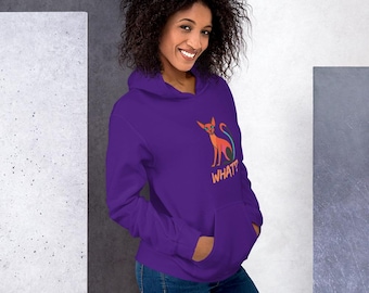 Sweat à capuche unisexe chat drôle, cadeau pour amoureux des chats