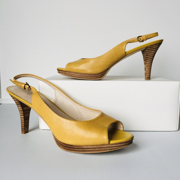 Yellow Peep Toe Etsy
