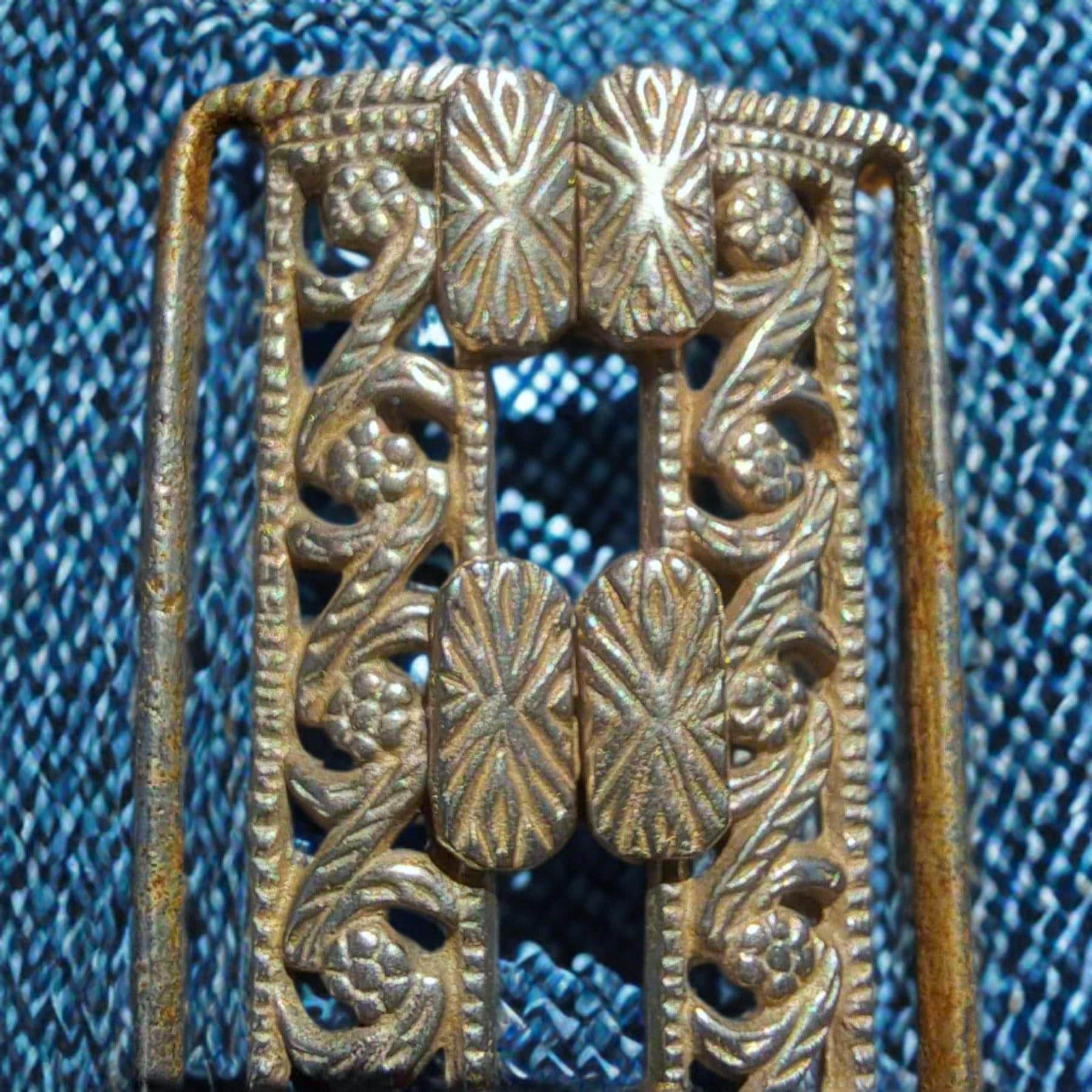 VTG Floral Brass Belt Buckle Makers Mark USA Western Boho Art Nouveau Style Floral Brass Buckles - Etsy main image 4