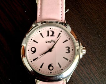 Vintage Oxette Pink Dial Watch • Women's Retro Y2K Fashion
