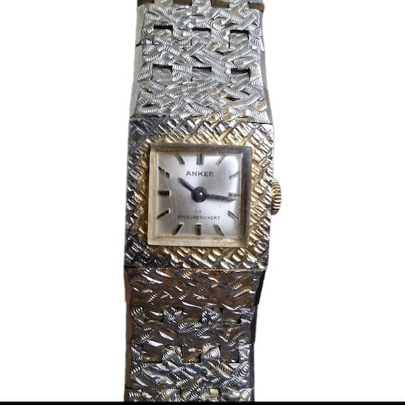 Vintage Anker Uhr 17 Jewels Handaufzug Retro Gold Silber
