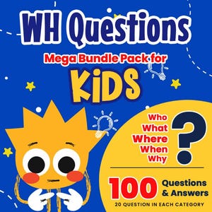 100 cartes d'orthophonie de Wh Questions pour enfants | Cartes d'orthophonie | Cartes de questions du PM | Cartes de thérapie ABA | Cartes de thérapie de l'autisme