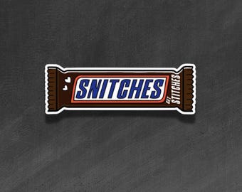 ADULT VINYL STICKER - Snitches get stitches - Waterproof, Laminated, Decal, Car, Auto, Truck, Laptop, Computer, Phone, iPhone