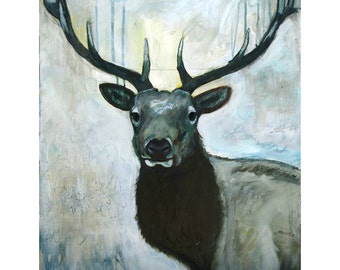 His Majesty - The Elk - Fine Art Print - By Man Art Nation