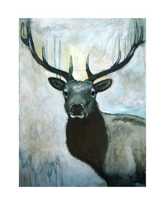 His Majesty The Elk Fine Art Print By Man Art Nation | Etsy