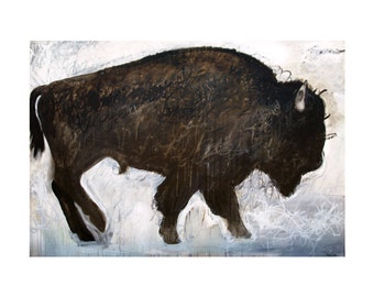 The BISON - Buffalo Print - by Man Art Nation - 8.5x11, 11x14, 13x19