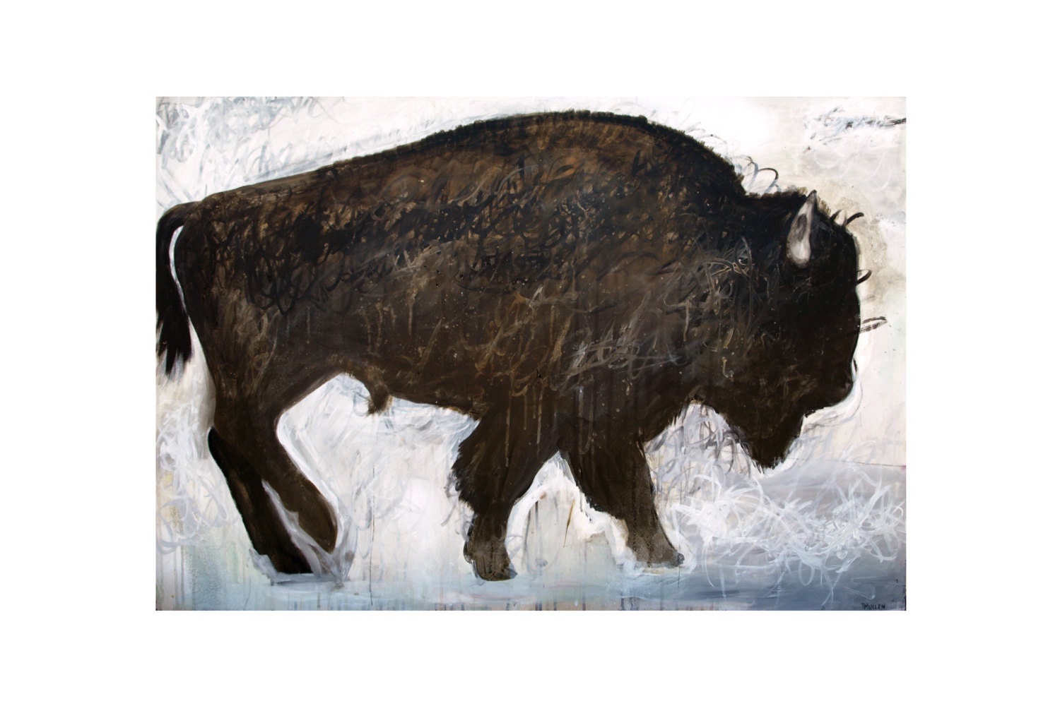The BISON Buffalo Print by Man Art Nation 8.5x11 11x14 - Etsy