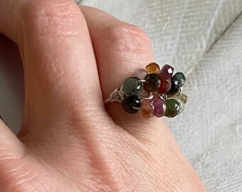 Tourmaline and Silver Ring