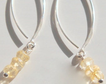 Citrine and Silver Earrings