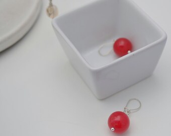 Red Jade Earrings