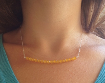 Honey Yellow Jade Necklace