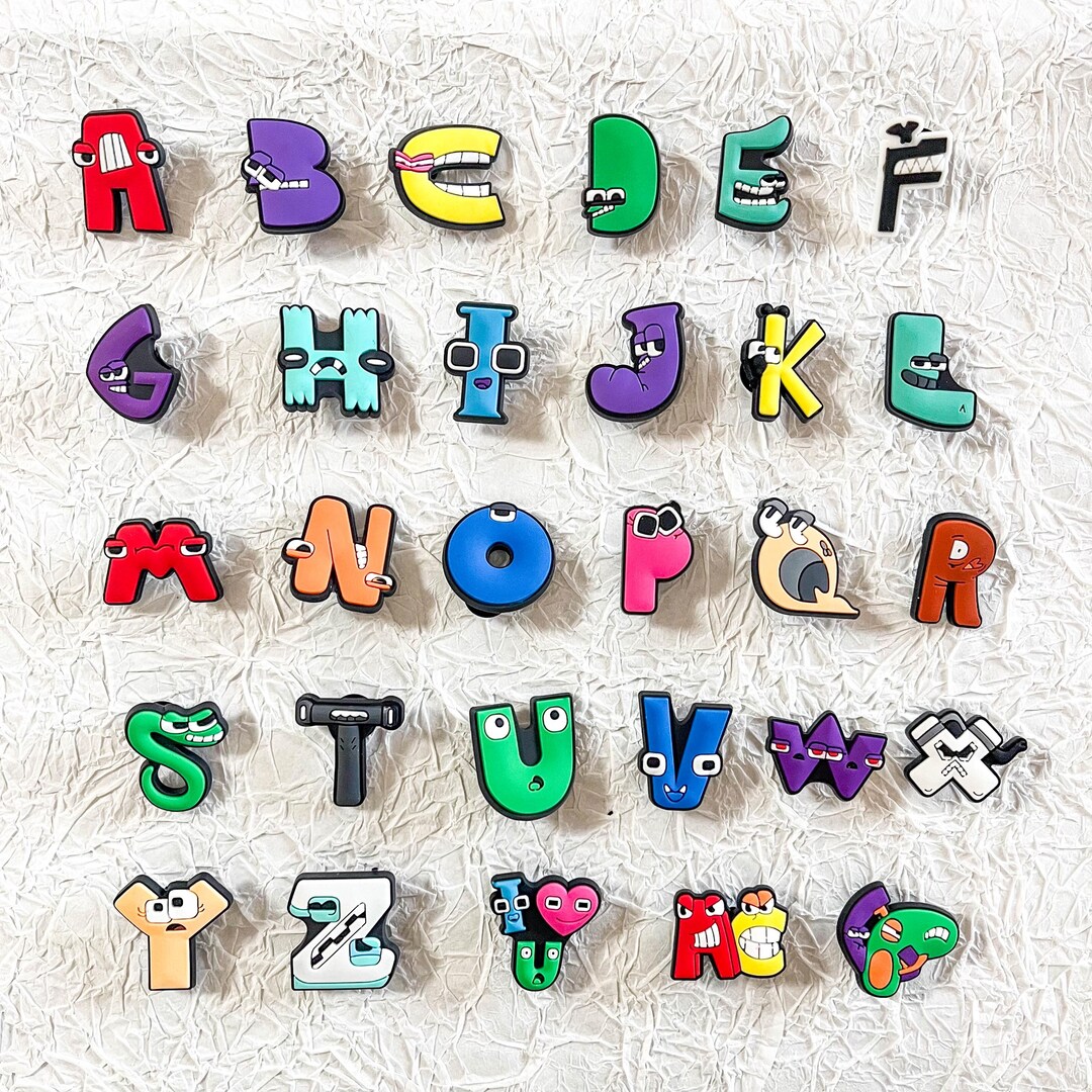 Cartoon Letters Shoe Charms | ABC Alphabet Shoe Clips | Clog Charm Pin ...