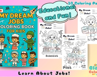 Berufe Malbuch für Kinder | Lernprogramm (PDF)