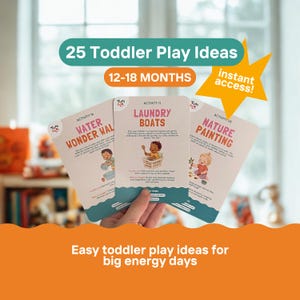 Kleinkind Aktivitätskarten (12-18 Monate) | Meilenstein Spielideen (Digitaler Download)