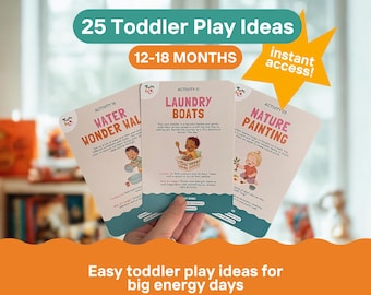 Toddler Activity Cards (12-18 Months) | Milestone Play Ideas (Digital Download)