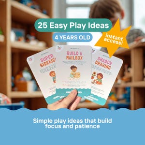 4 Year Old Activity Ideas Screen Free Play Ideas (Digital Download)