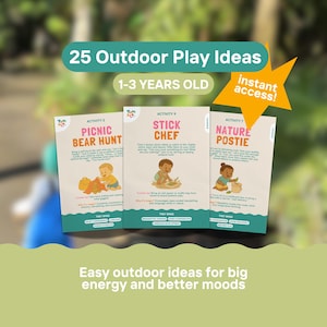 25 Toddler Outdoor Play Ideas | Nature Activities Montessori Inspired (Digital Download)