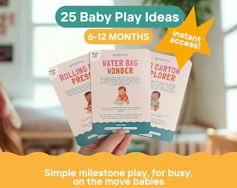Baby Activity Cards (6-12 Months) Screen Free Play Ideas (Digital Download)