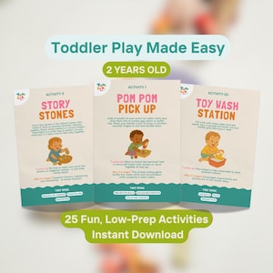 Activiteitenkaarten voor peuters van 2-3 jaar | Montessorispelideeën voor peuters | Afdrukbare mijlpaalactiviteiten | Direct downloaden | Tumble Play