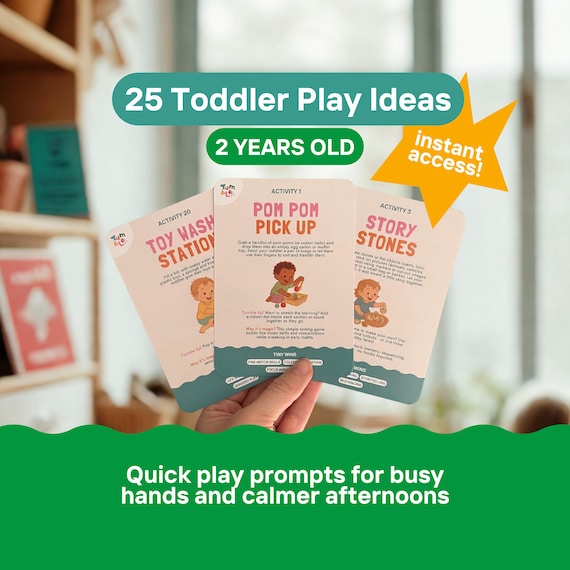 Toddler Activity Cards (2-3 Year Olds) | Fun Learning Games and Play Ideas (Digital Download)