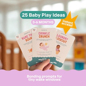 Baby Activity Cards 3-6 Months Screen Free Play Ideas (Digital Download)
