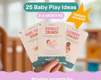 Baby Activity Cards 3-6 Months Screen Free Play Ideas (Digital Download)
