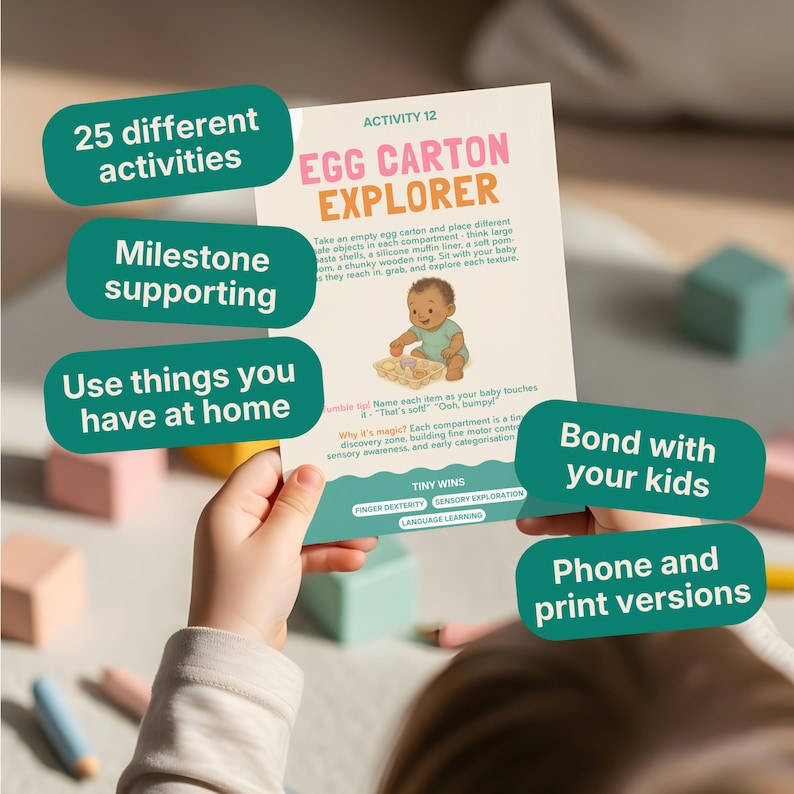 Baby Activity Cards (6-12 Months) Screen Free Play Ideas (Digital Download) image 2