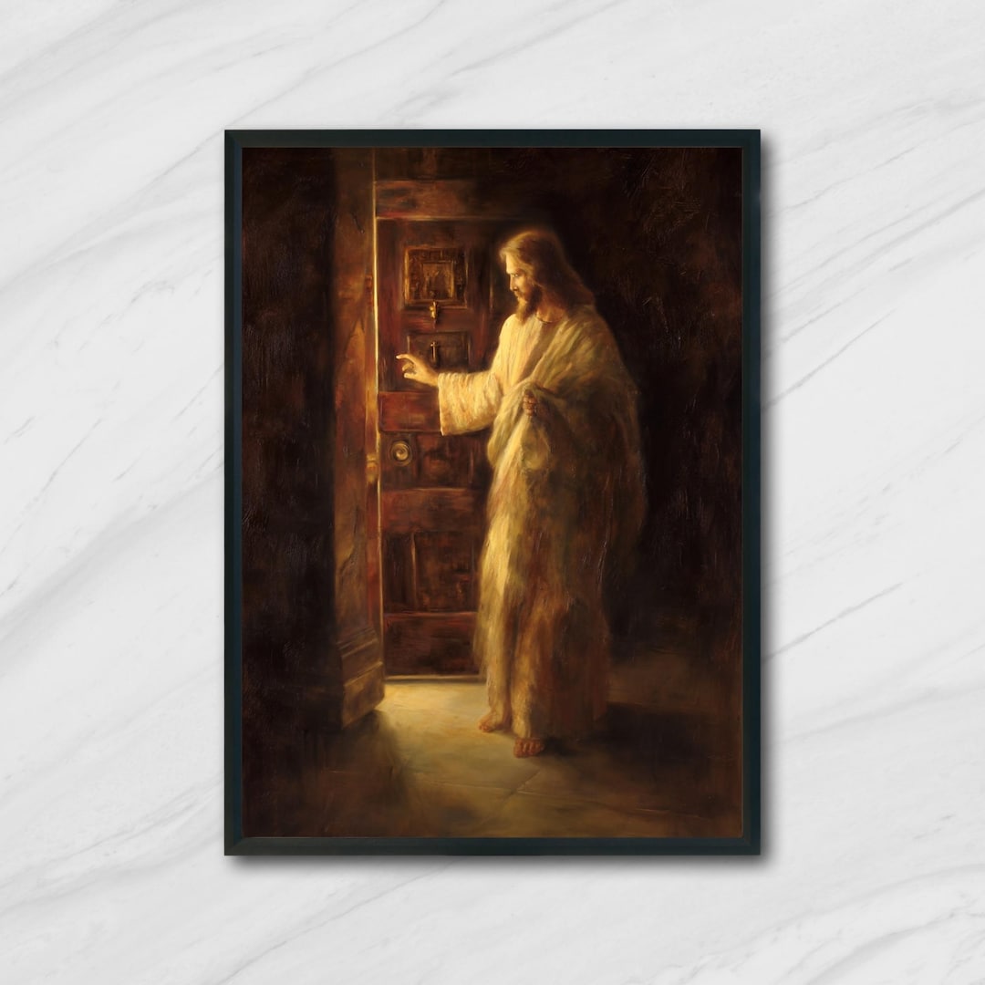 Jesus Christ Knocking Digital Wall Art Revelation 3:20 Print ...
