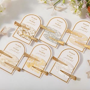 Bridesmaid Hair Clip Gold,Bridesmaid Gifts,Gold And Silver Flake Clips,To Have And To Hold Bridal Hair Clips,Gold Glitter Hair Accessories