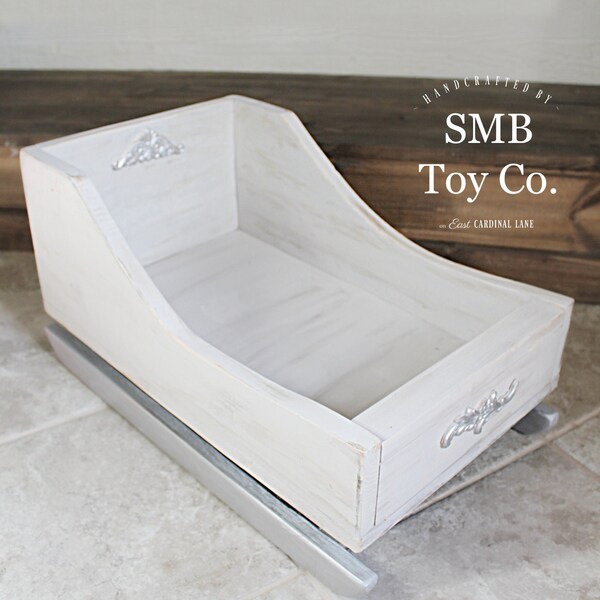 Wood Sleigh Bed Etsy