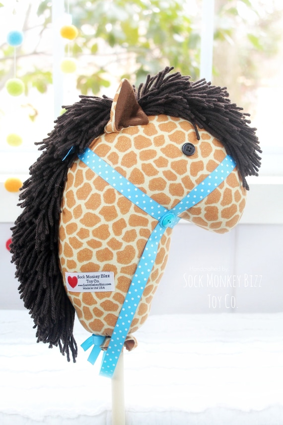 Stick Horse Handmade Giraffe Print Hobby Horse Children's Etsy
