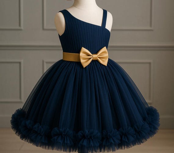 navy blue dress with gold belt Navy Blue Belted MIDI Dress – OHH FRIDAY main image 1